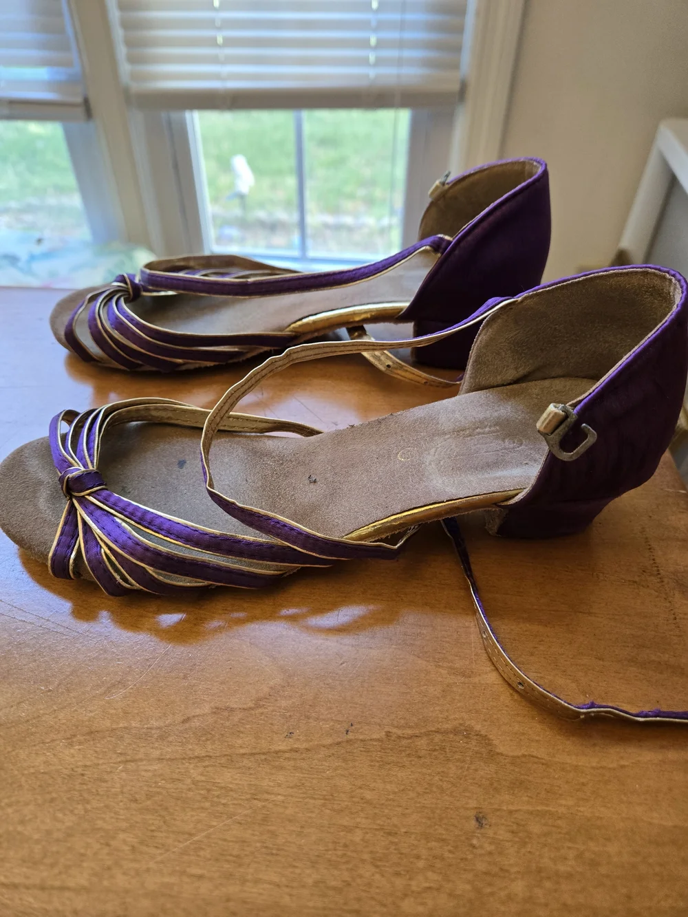 Women's Purple Strappy Knot Ankle-Strap Sandals - Picture 2 of 2
